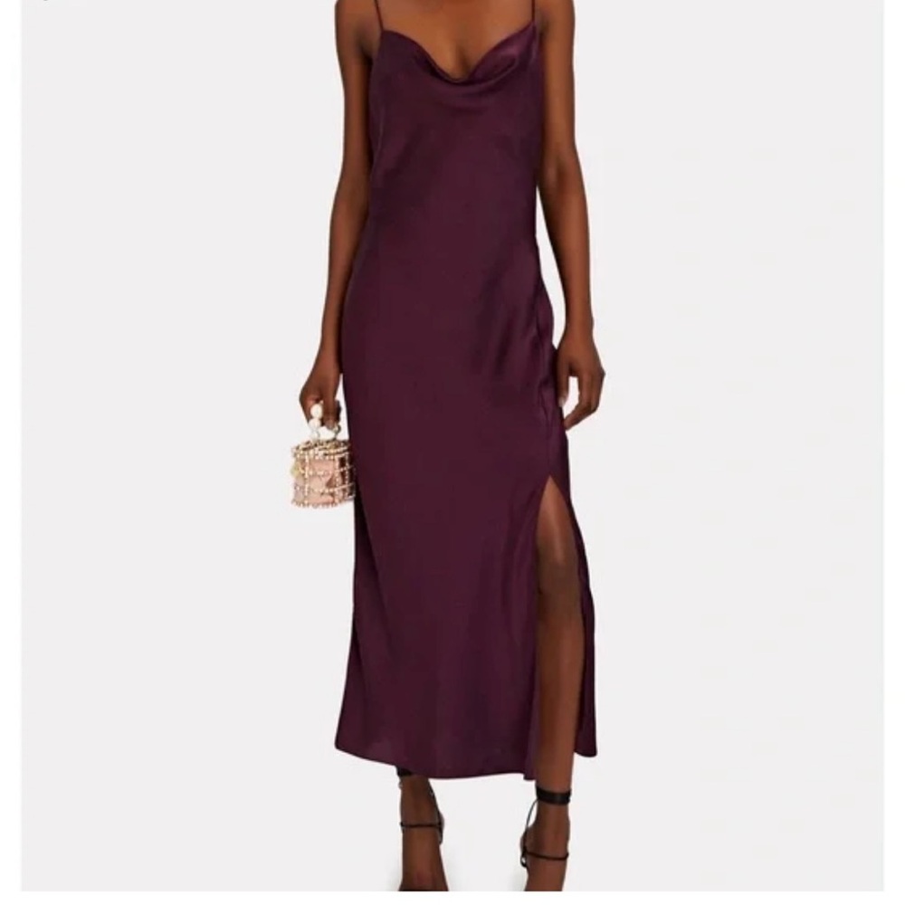 INTERMIX Deep Purple Midi Dress - Picture 2 of 13